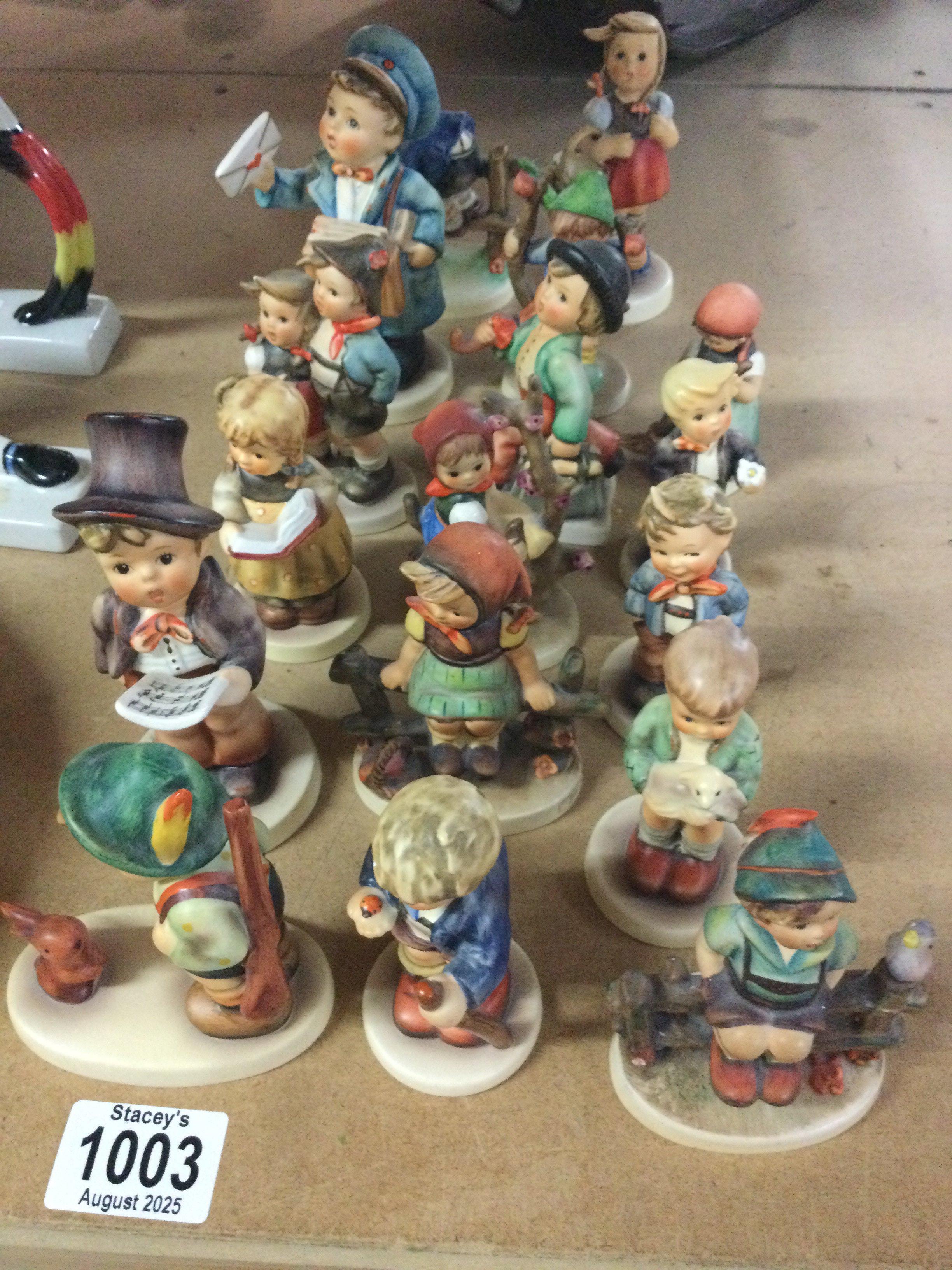 A collection of seventeen Goebel figures.