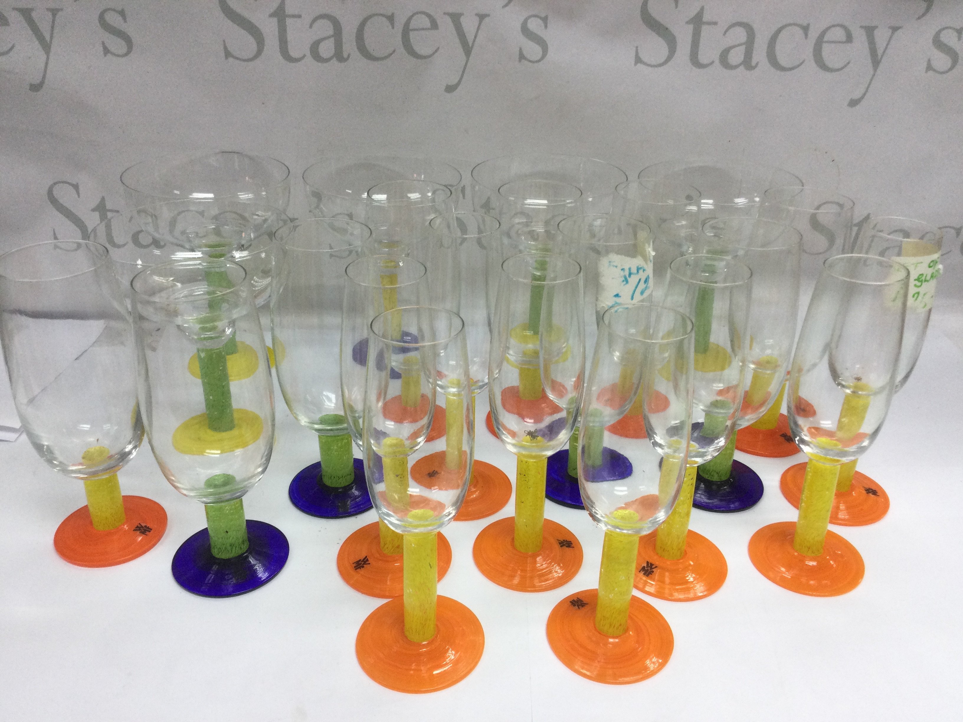 A collection of 20th Century design WMF drinking glasses. Shipping category D.