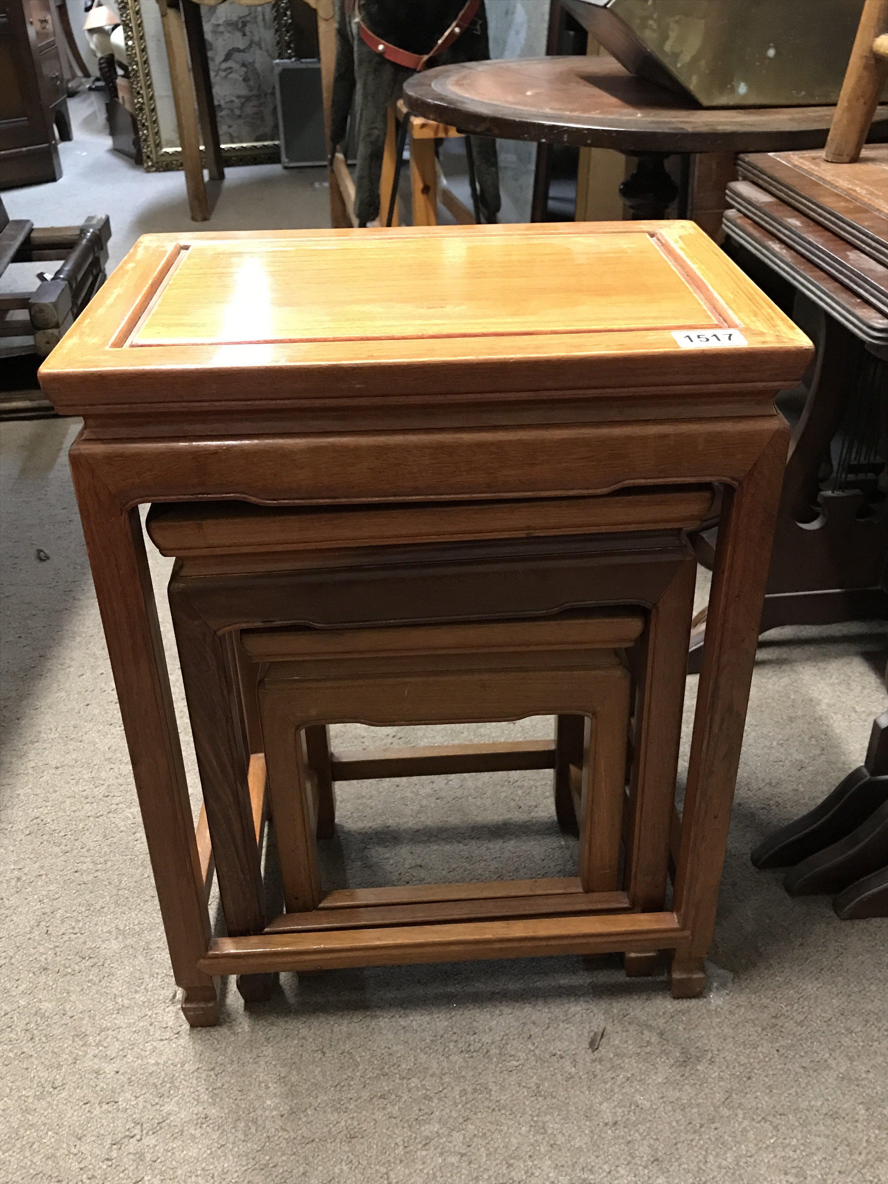 A Chinese triple nest of tables.