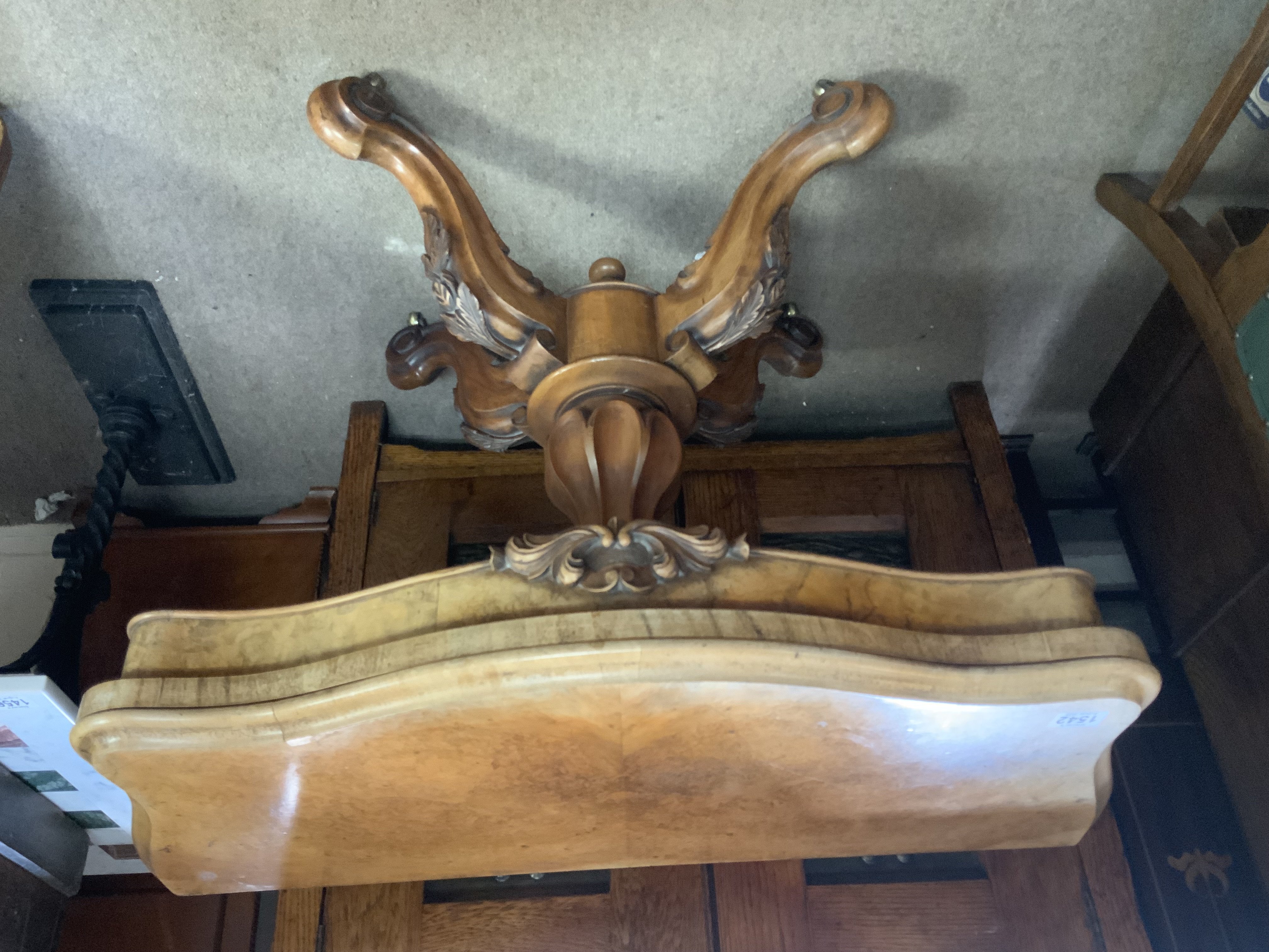 A mode Victorian burr walnut games / card table. 91cm x 73cm