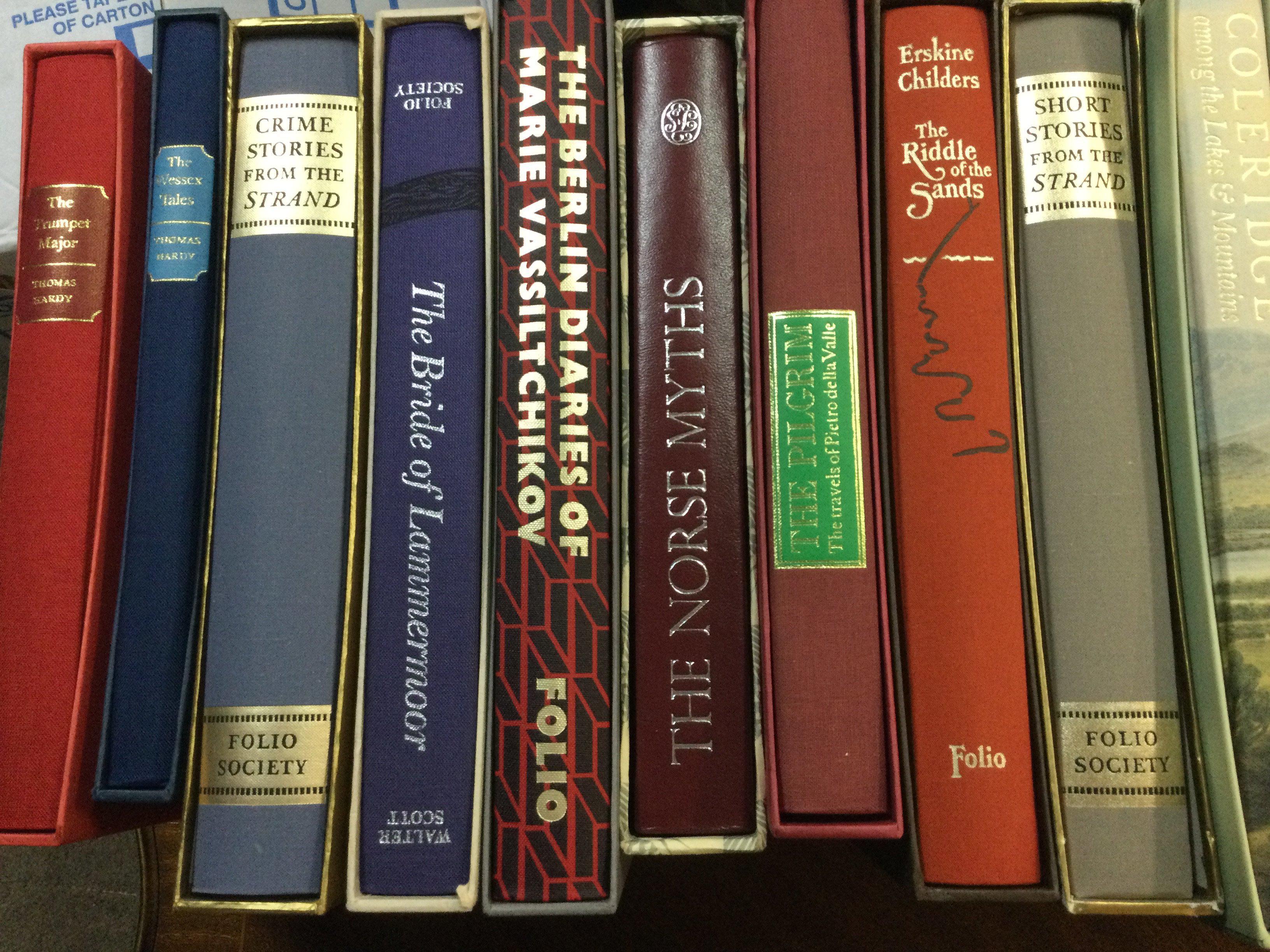 A collection of 23 books including Folio Society.