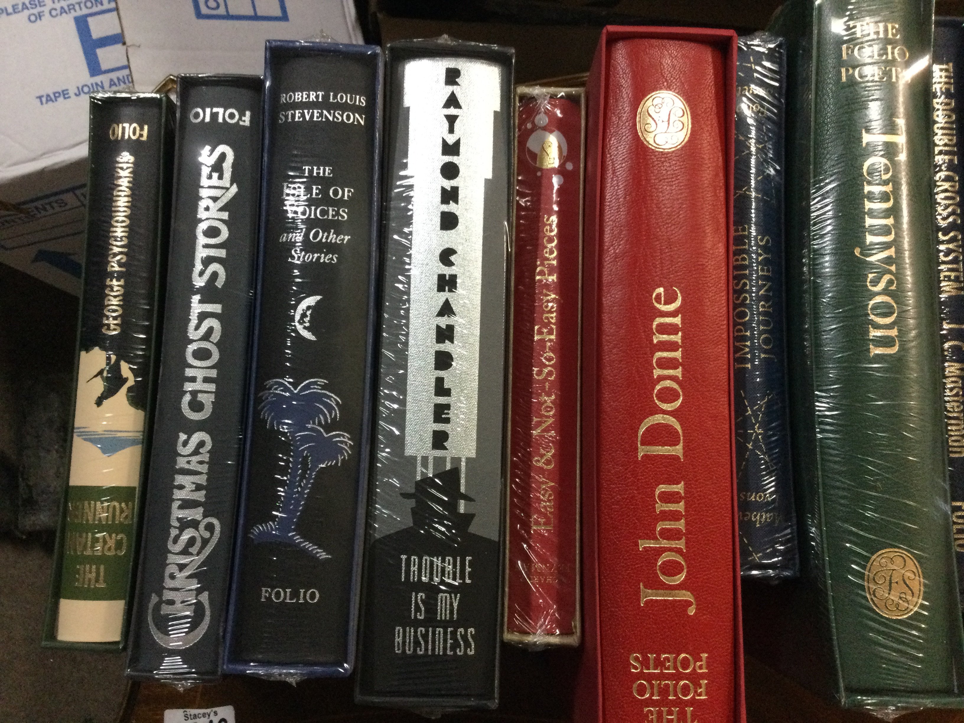 A collection of books including including Folio Society.