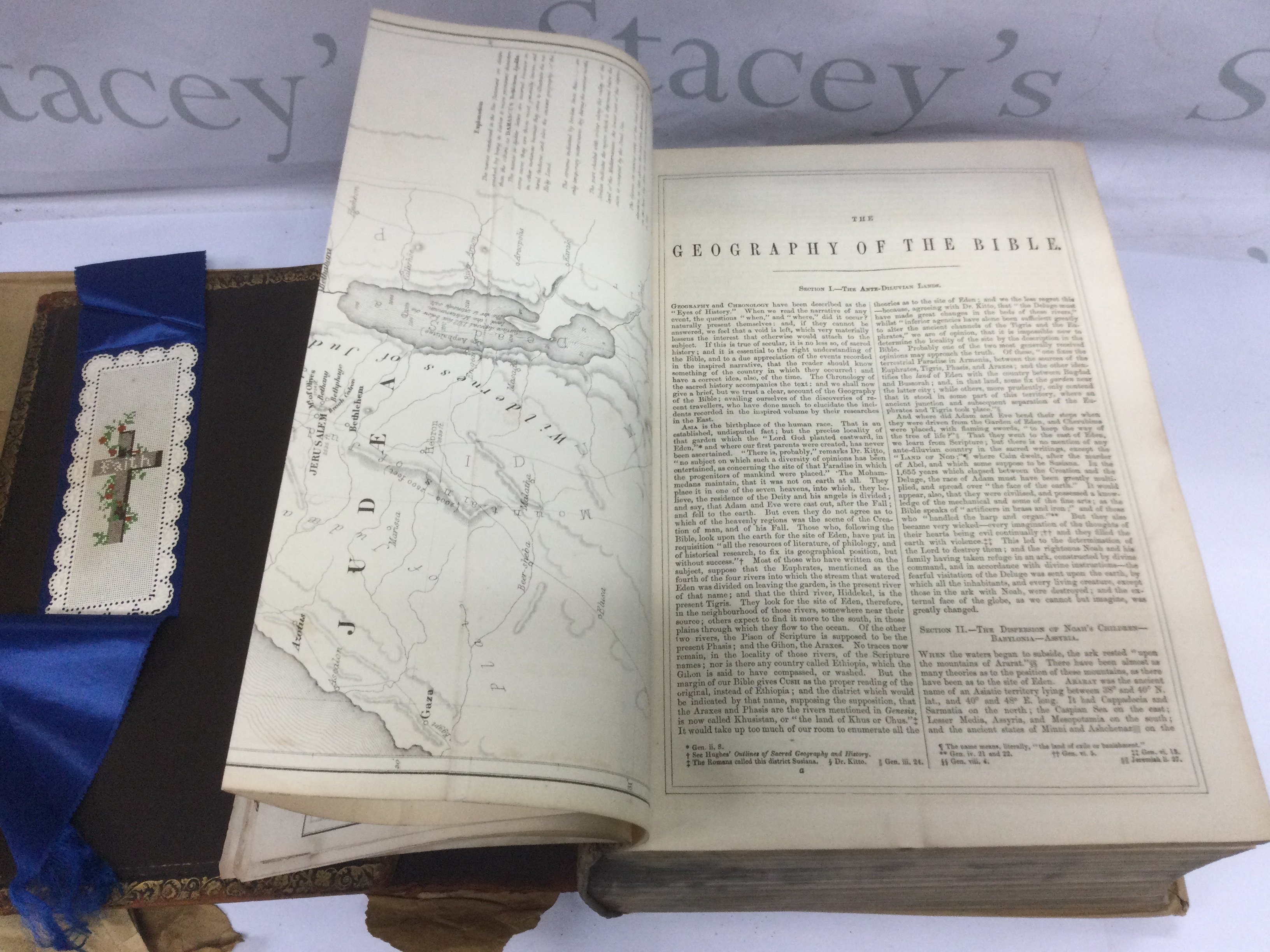 A large leather bound Victorian family bible. Shipping category D.