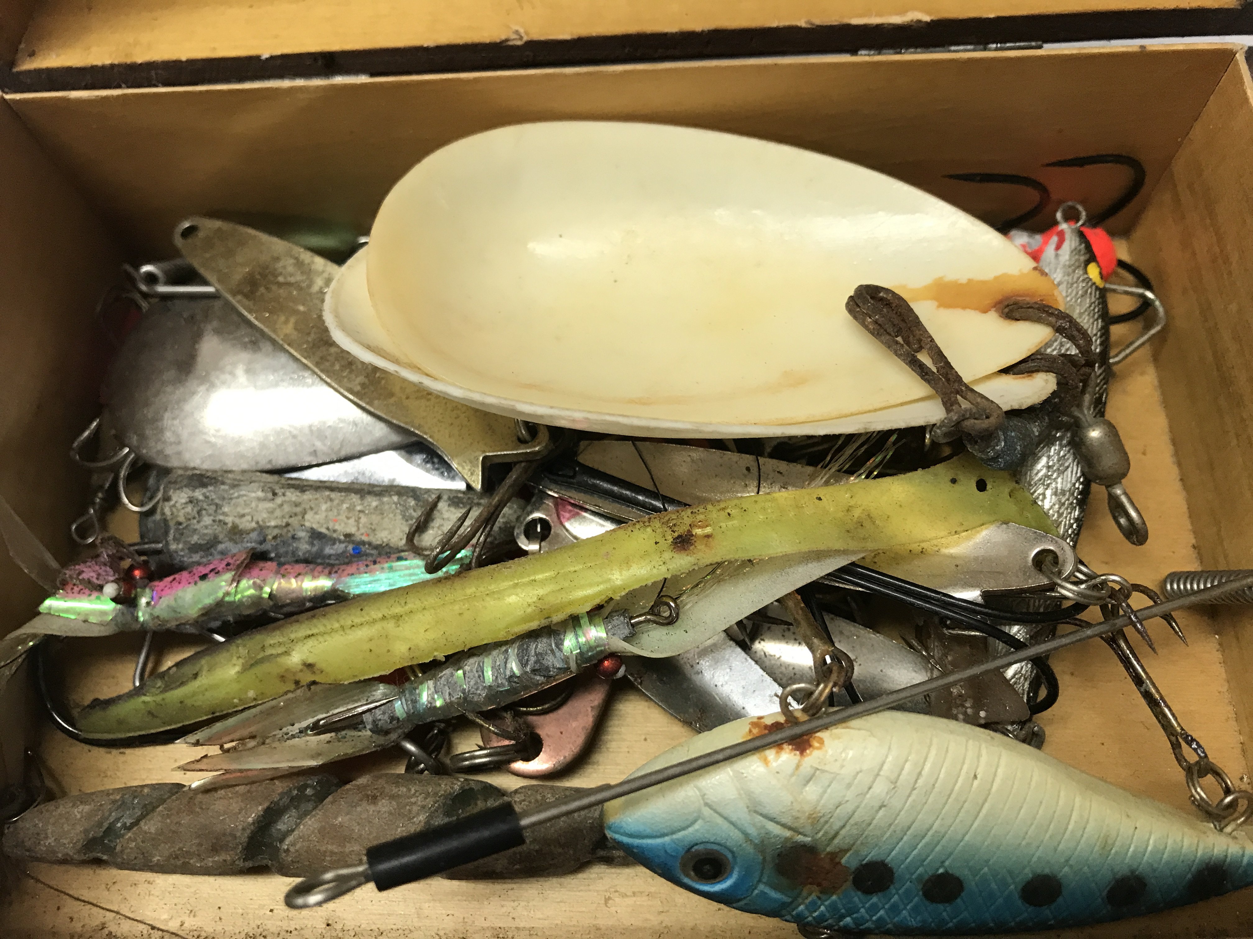 A box of fishing hooks , no reserve