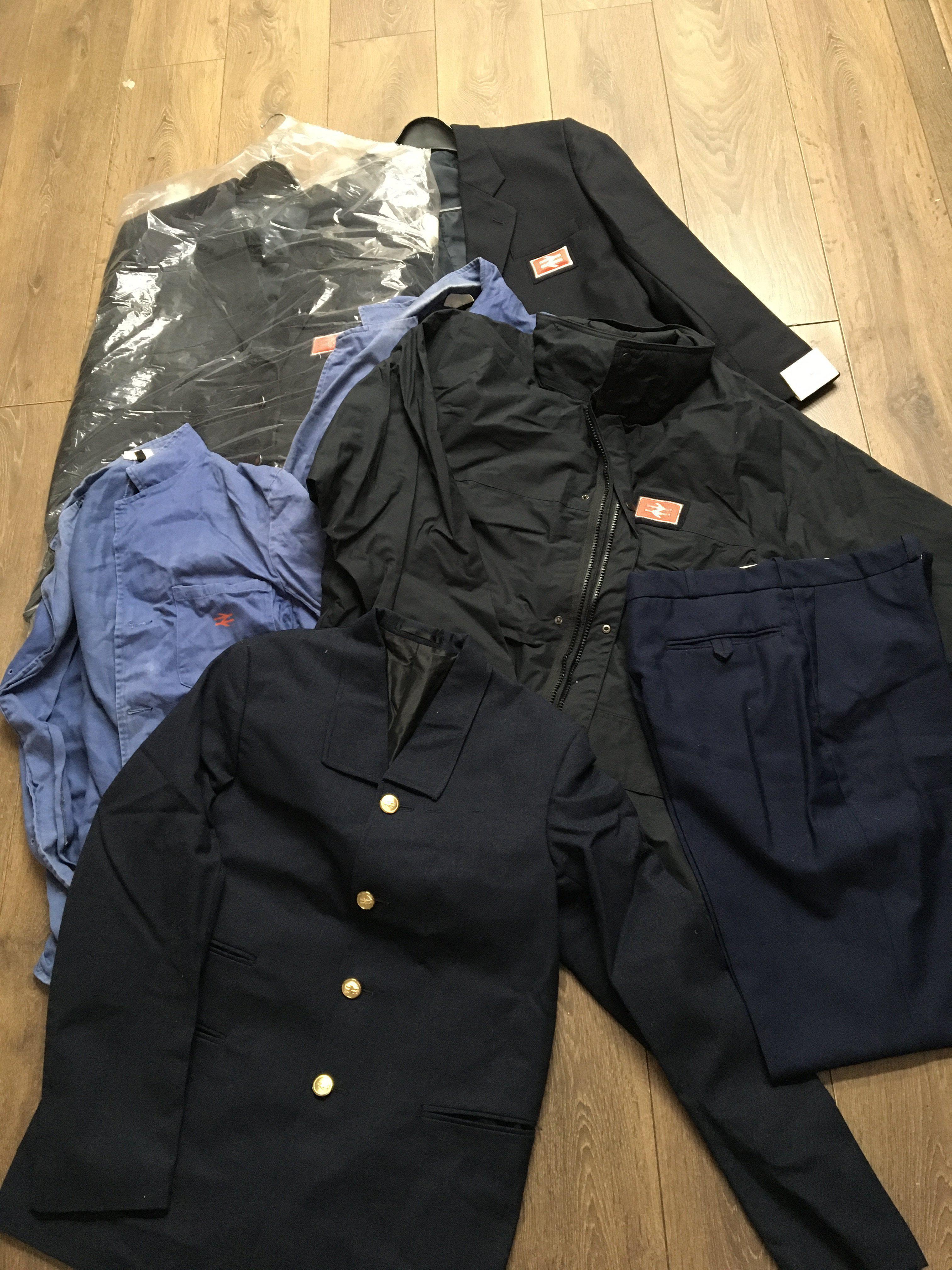 A collection of 1970 or earlier British Rail Uniforms and work wear.