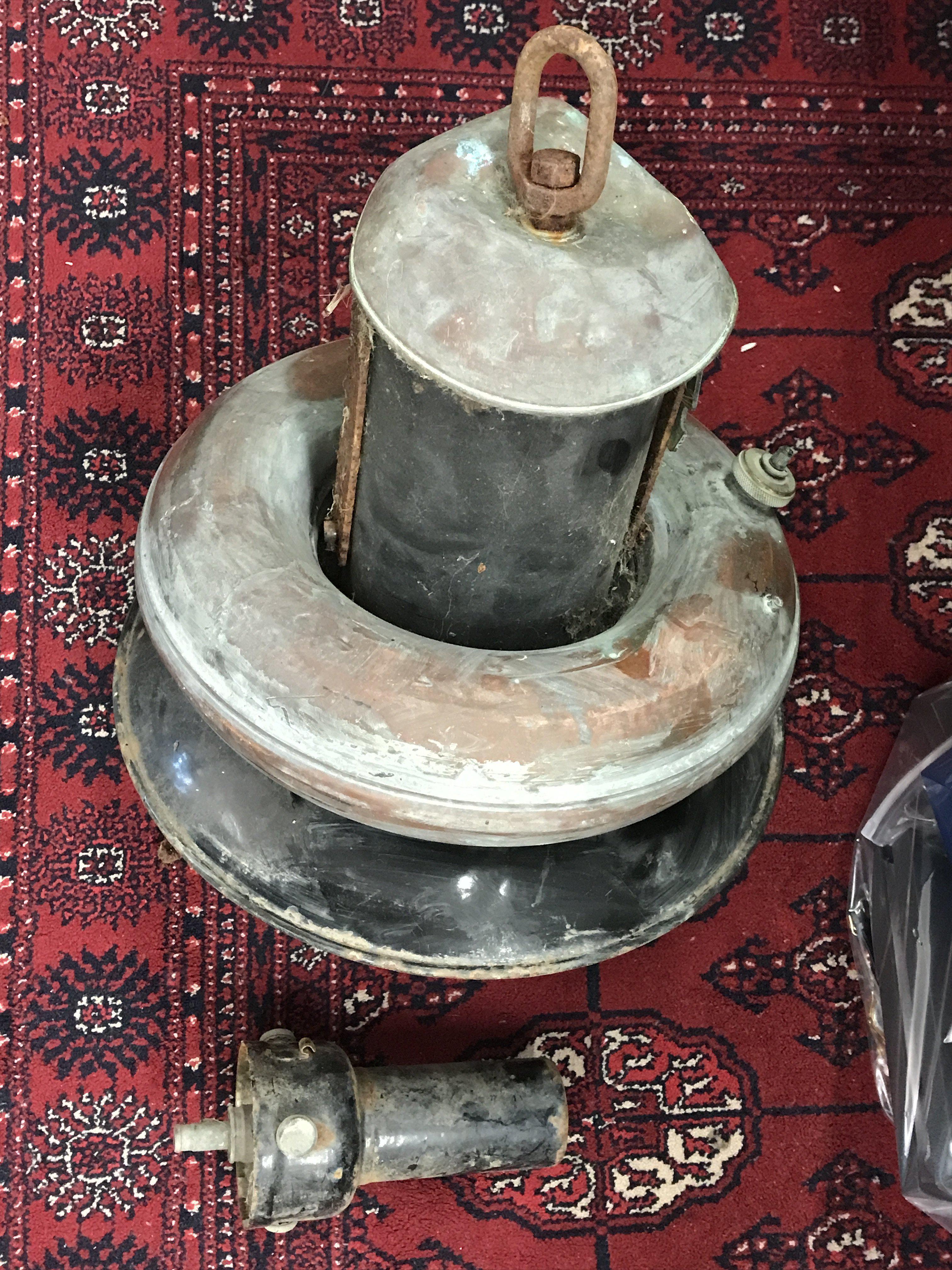 A vintage Gas hanging lamp