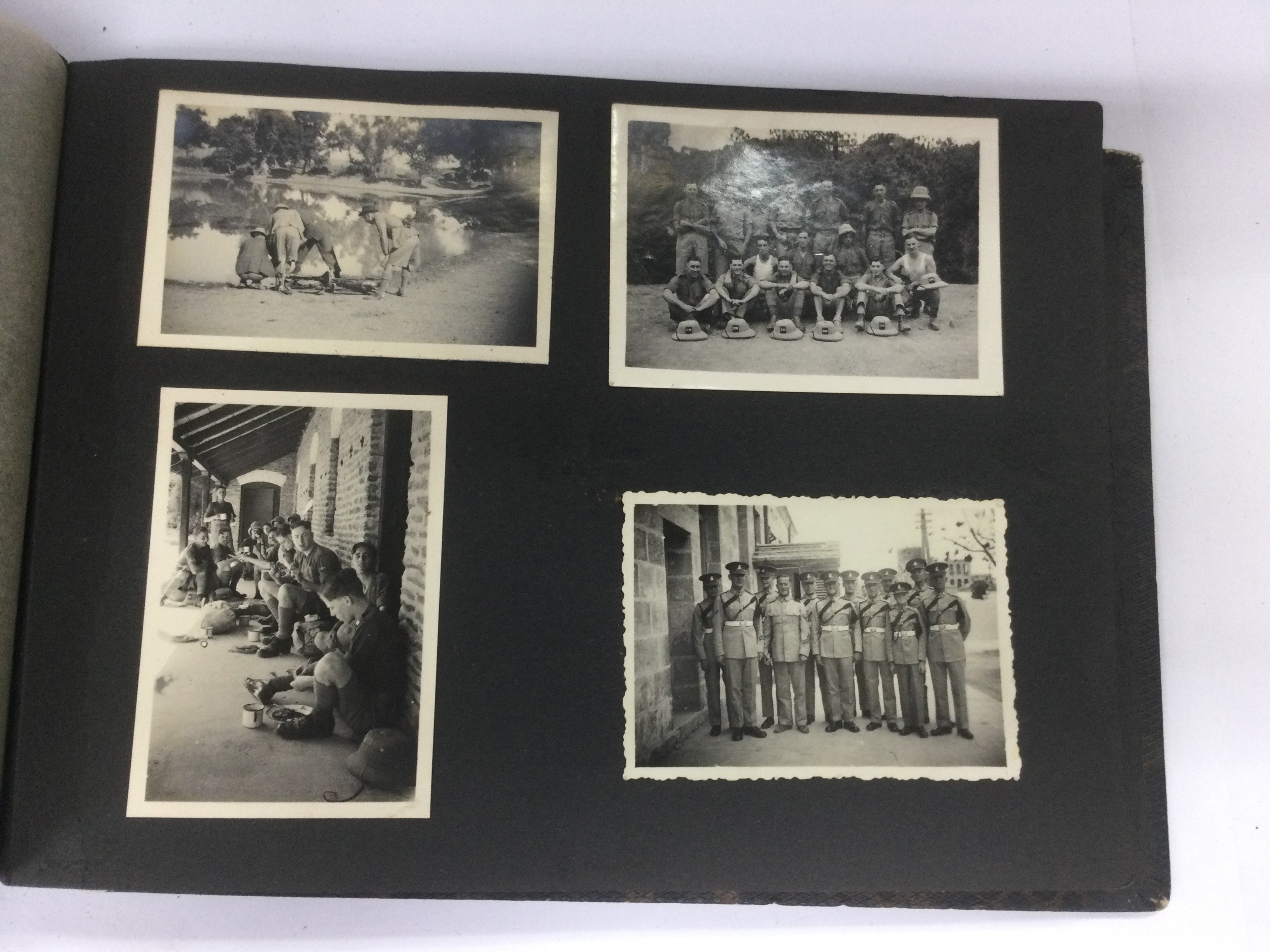 Three albums containing WW2 photographs of India, Afghanistan and other areas.