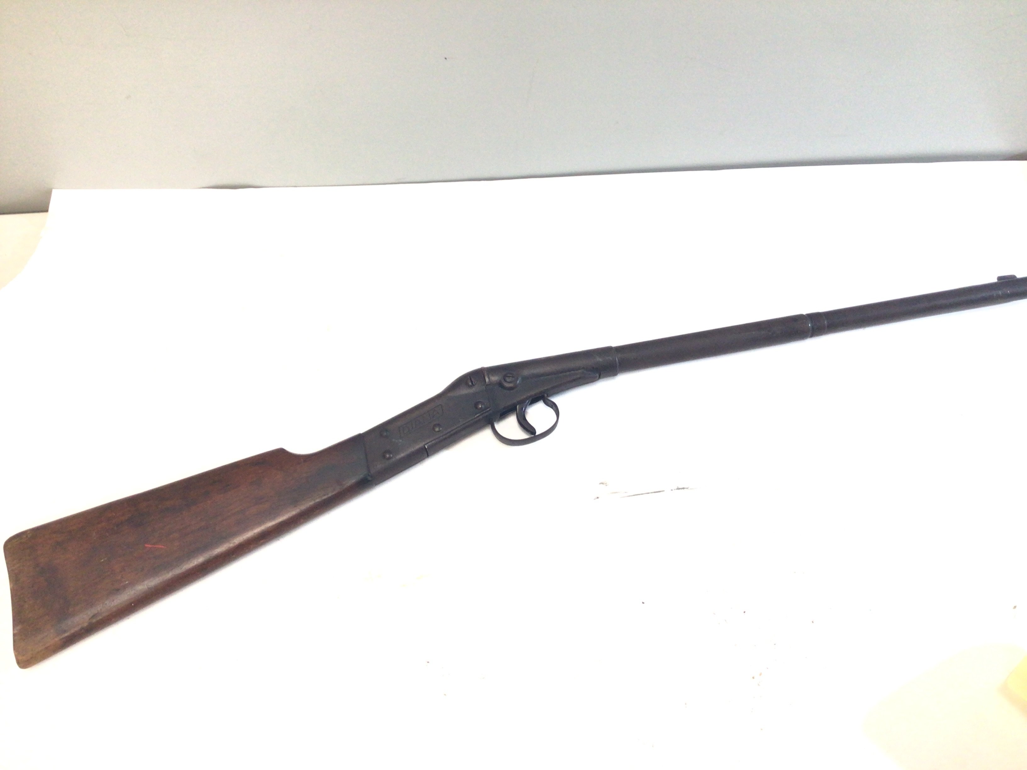 A Vintage Diana air compression spud rifle gun.