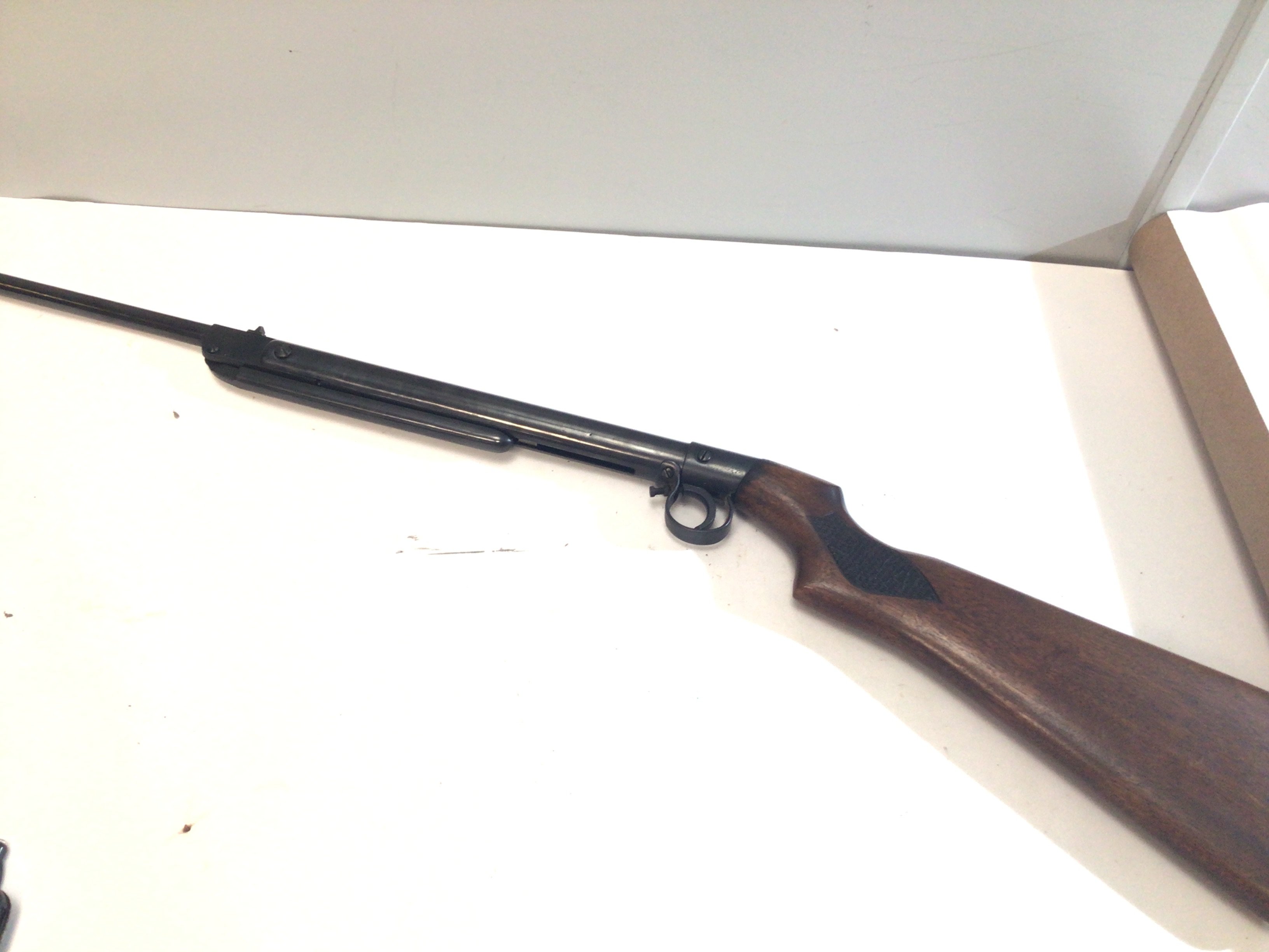 A Vintage BSA airgun .177 The Lincoln Jeffries patent serial number B230 BSA stamp on the top edge also carved into the stock.